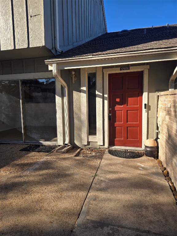 a view of a door of the house