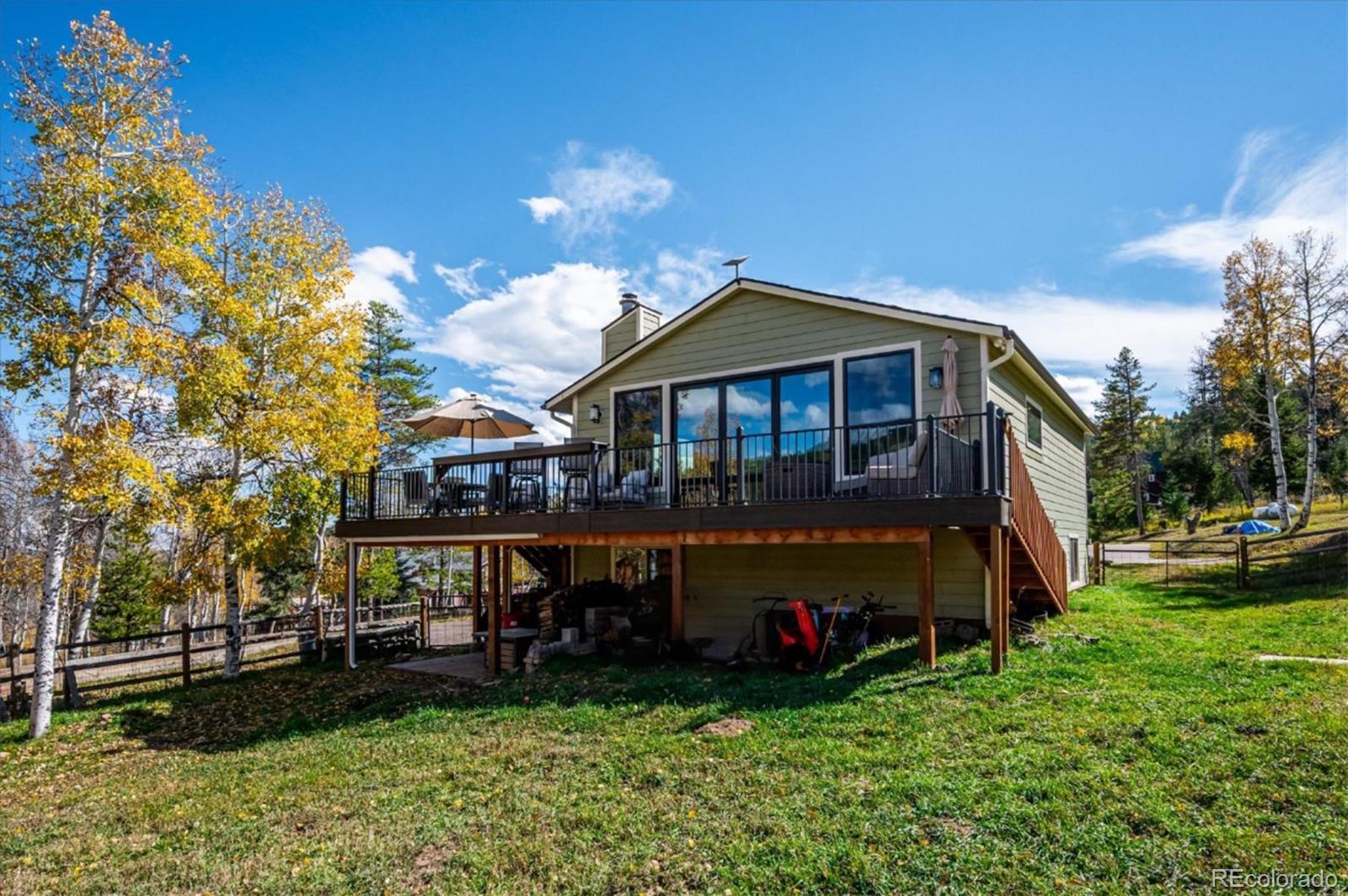 12369 Quartz Spur Conifer, CO 80433 - Photo 29 of 36 a view of house with a yard