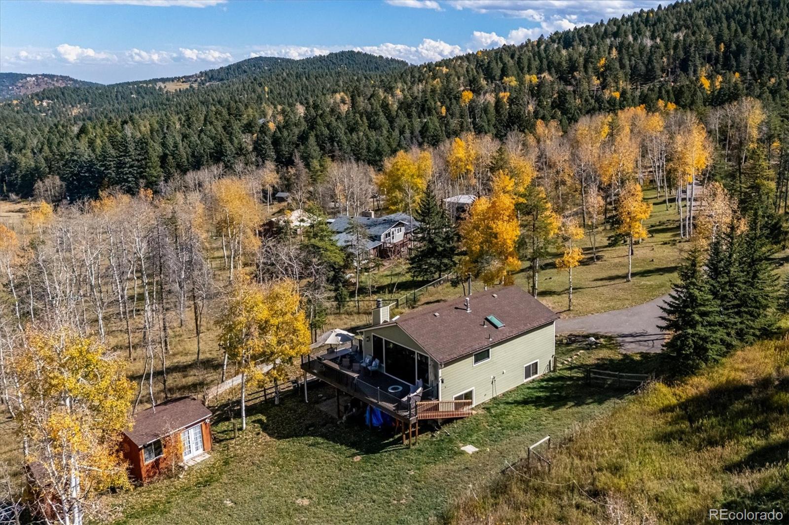 12369 Quartz Spur Conifer, CO 80433 - Photo 32 of 36 a view of houses with a lake