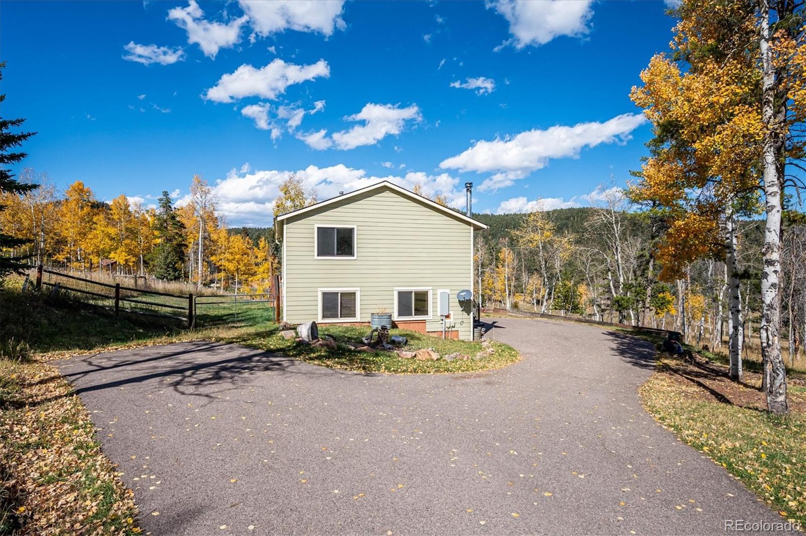 12369 Quartz Spur Conifer, CO 80433 - Photo 36 of 36 a view of a house with backyard and trees