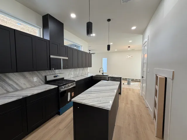 a view of a hallway with entryway