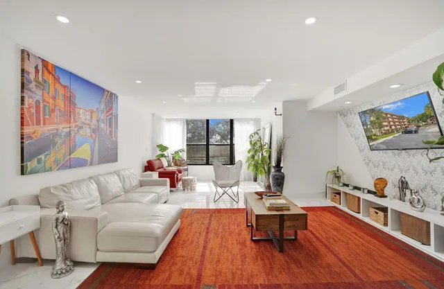 a car parked in front of a building