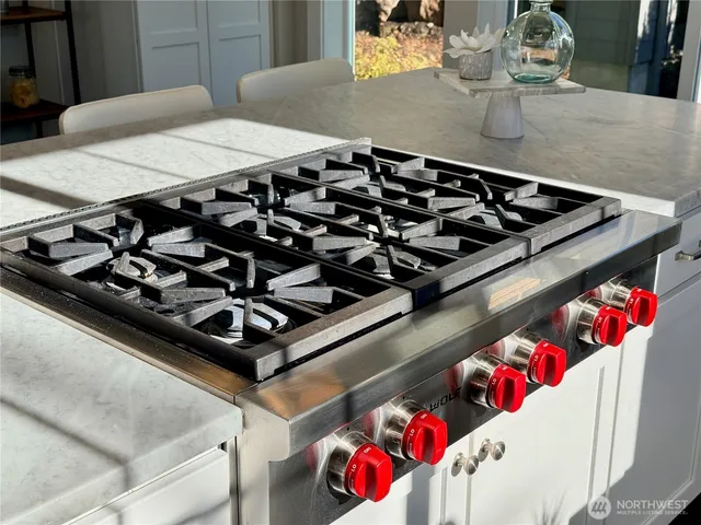 a close view of a stove top oven