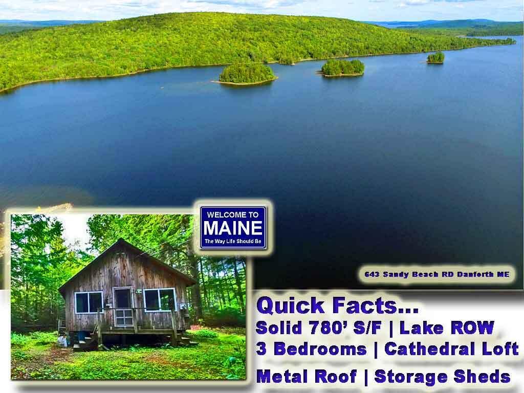 643 Sandy Beach Road Danforth, ME 04424 - Photo 1 of 48 lake-access-maine-camp-set