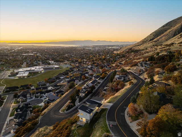 1800 Spring Oaks Drive Springville, UT 84663 - Photo 65 of 68 Aerial overview of property's location with nearby suburban area and a mountain backdrop