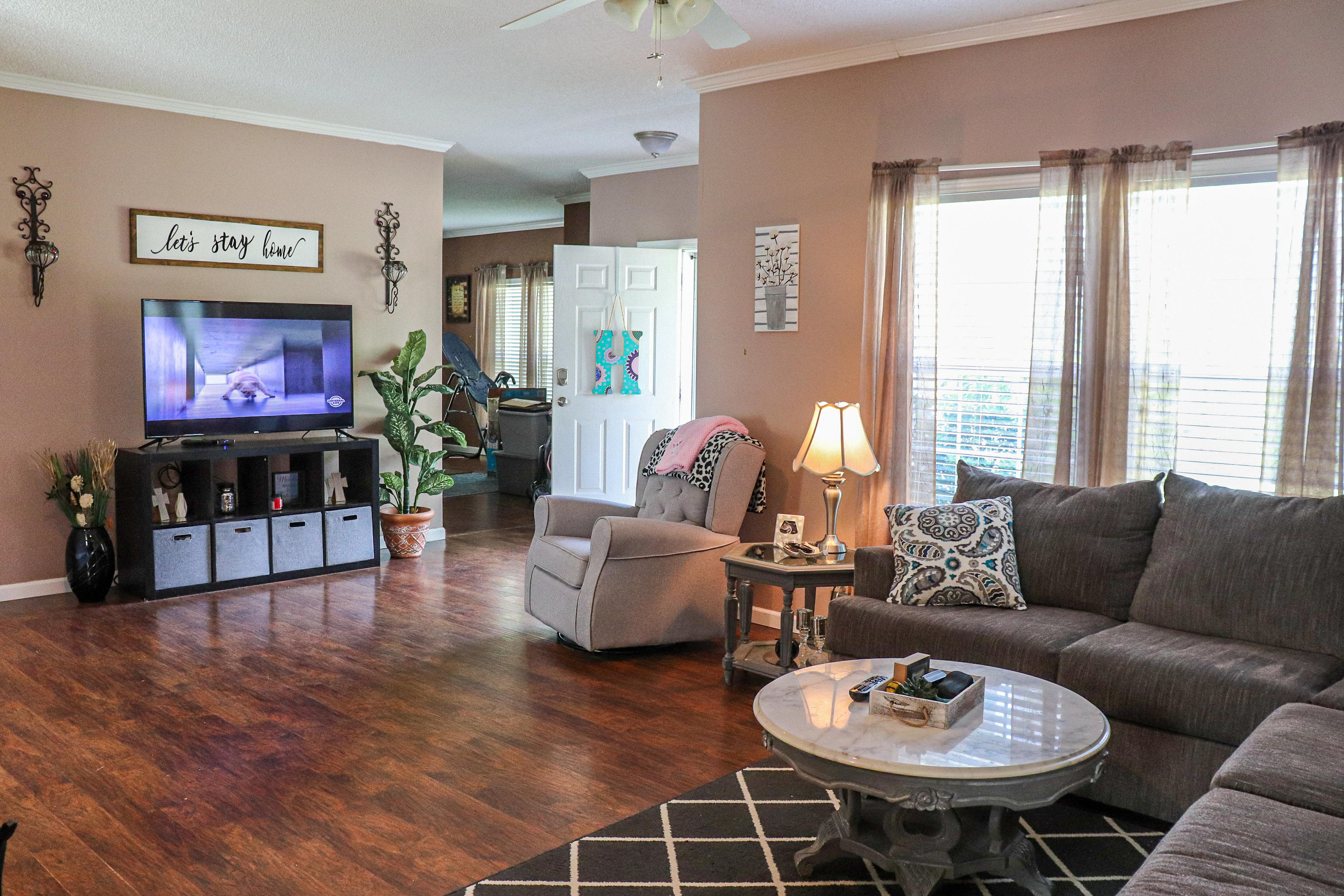 241 Sams Road Southeast Floyd, VA 24091 - Photo 6 of 28 a living room with furniture and a flat screen tv