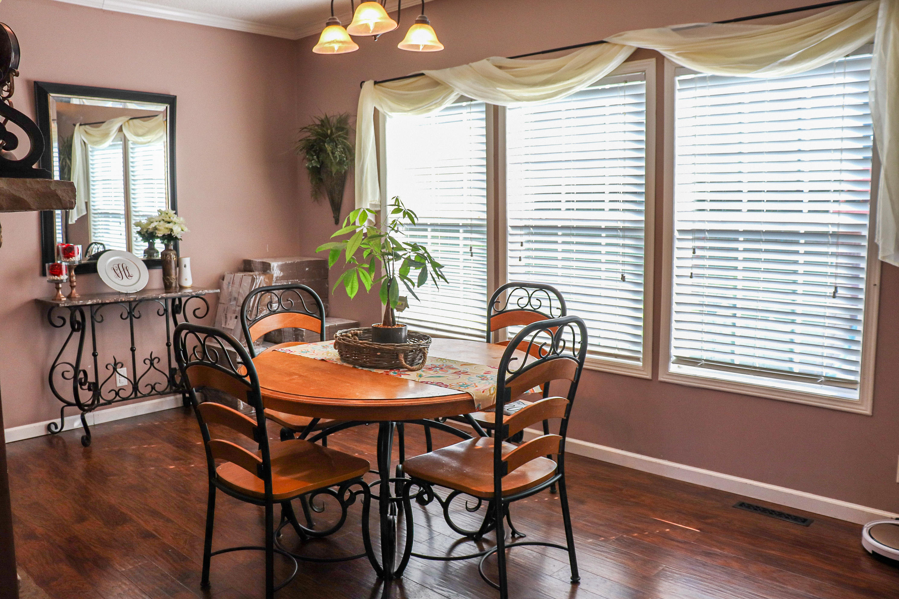 241 Sams Road Southeast Floyd, VA 24091 - Photo 10 of 28 a view of a dining room with furniture and wooden floor