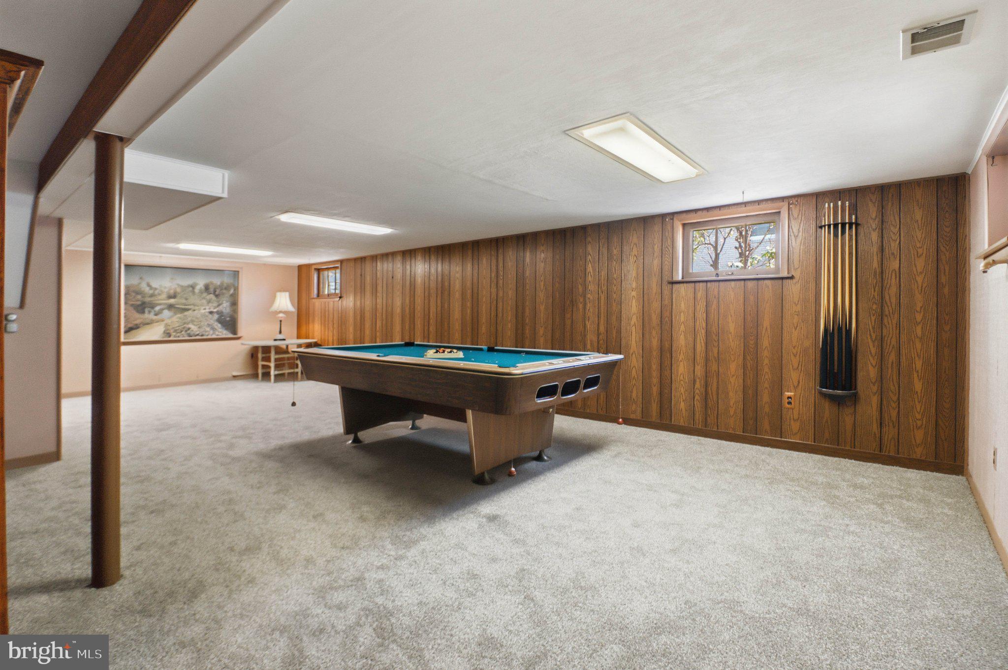 348 Valley View Road Springfield, PA 19064 - Photo 22 of 32 Spacious basement with pool table charm.