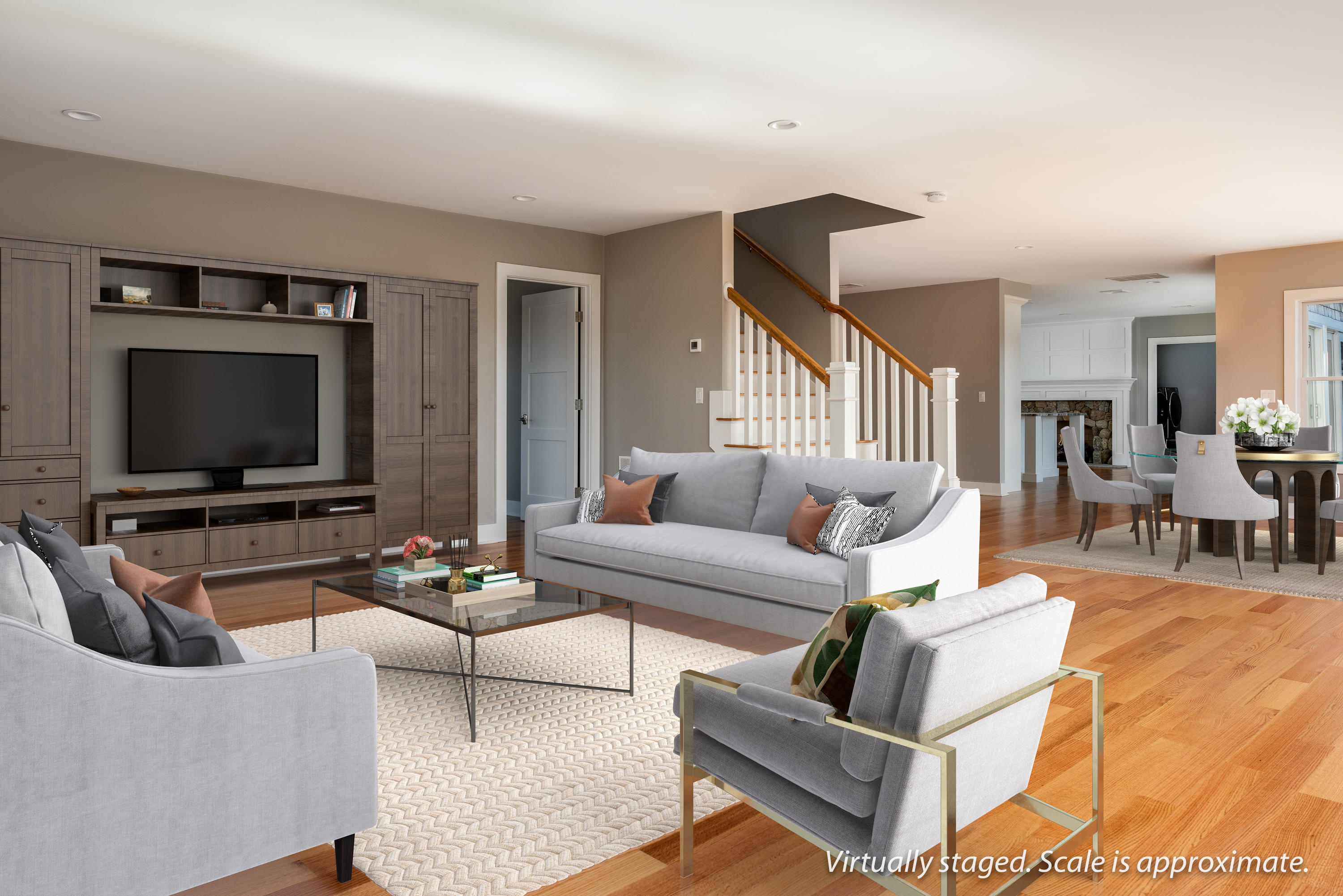 333 Mill Road Falmouth, MA 02540 - Photo 18 of 68 a living room with furniture and a flat screen tv