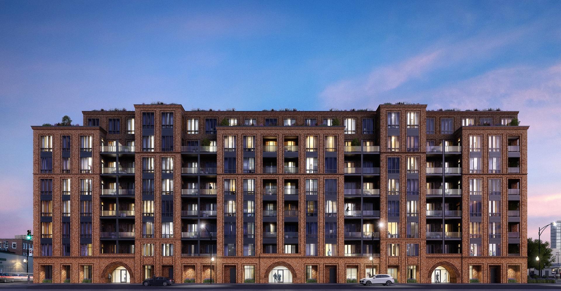 a view of building with a lot of windows