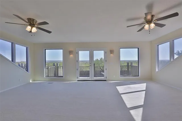 a view of city from a balcony