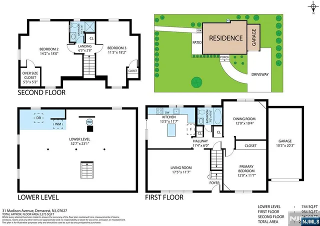 $878,000 | 31 Madison Avenue, Demarest, NJ 07627