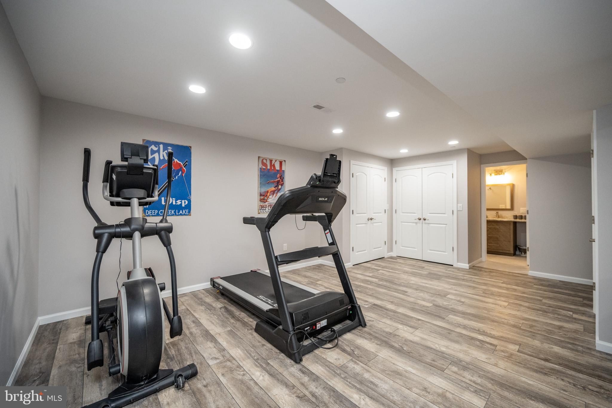1488 Marsh Hill Road McHenry, MD 21541 - Photo 45 of 64 a view of a room with gym equipment