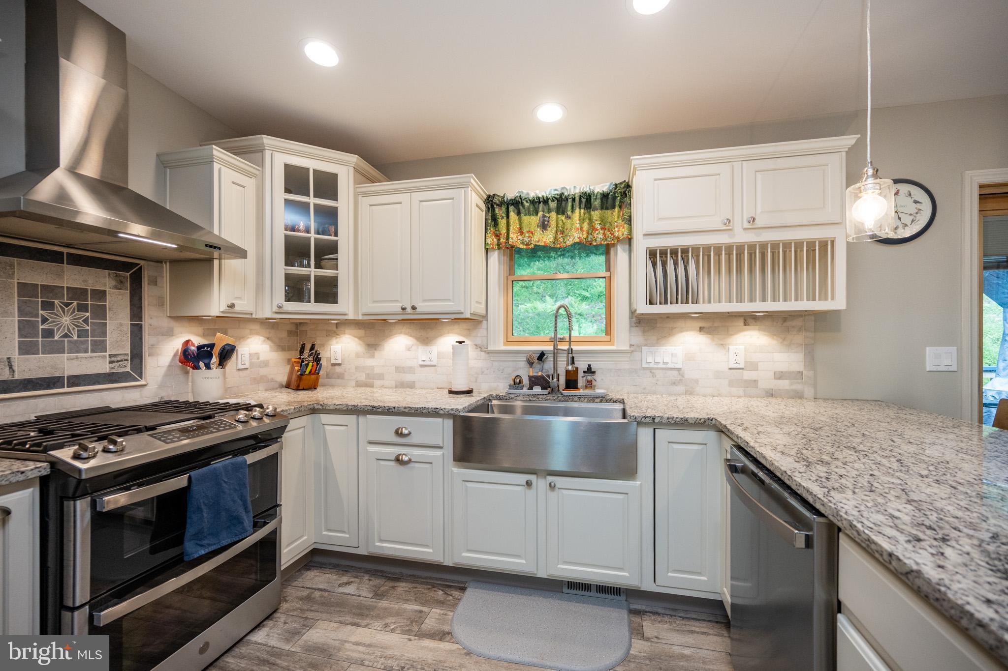 1488 Marsh Hill Road McHenry, MD 21541 - Photo 9 of 64 a kitchen with stainless steel appliances granite countertop a stove and a sink