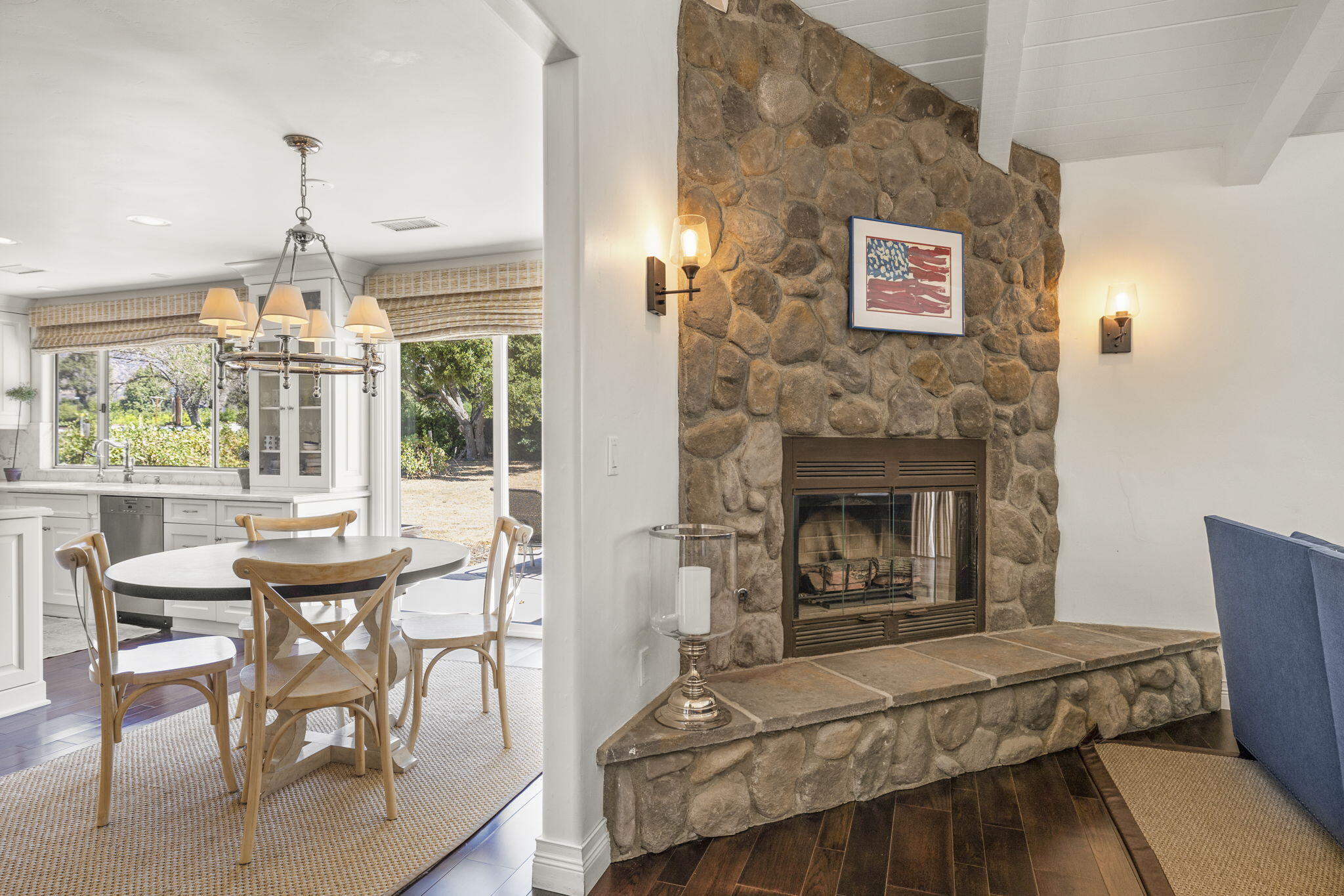202 Boardman Road Ojai, CA 93023 - Photo 13 of 43 Stone Fireplace