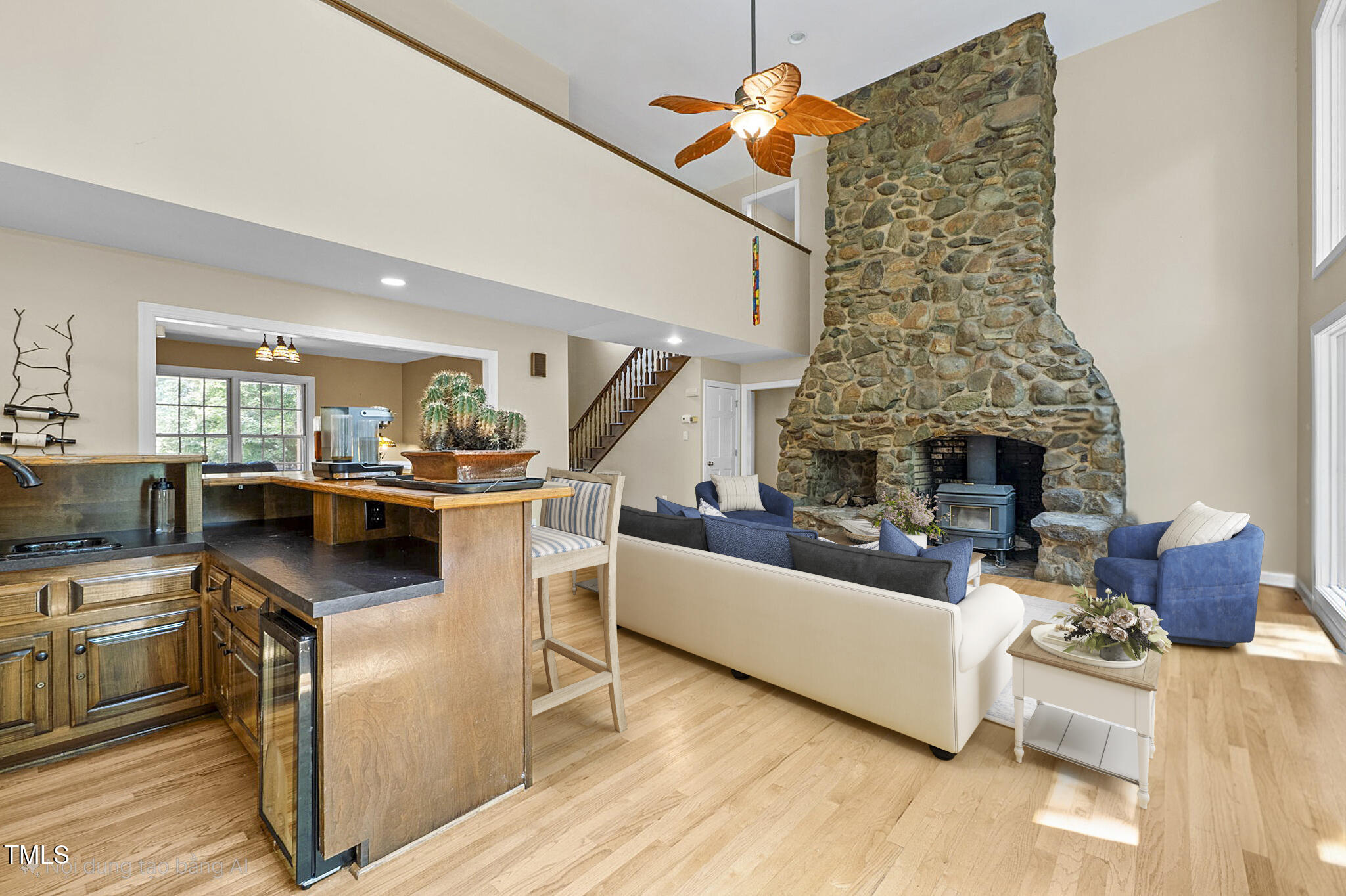 4811 New Sharon Church Road Hillsborough, NC 27278 - Photo 18 of 84 a living room with furniture and a fireplace
