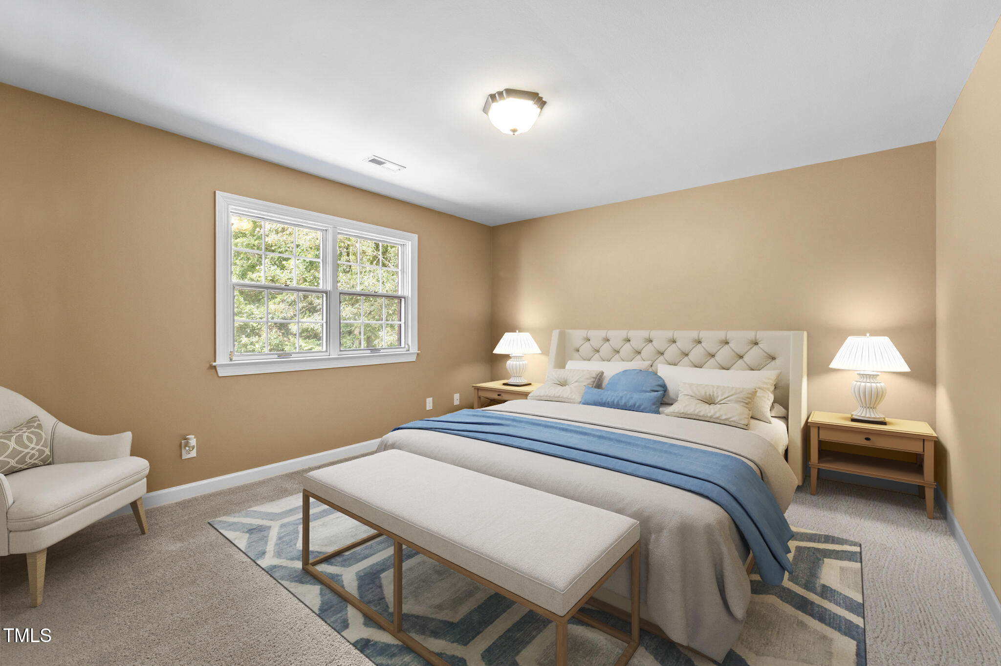 4811 New Sharon Church Road Hillsborough, NC 27278 - Photo 47 of 84 a bedroom with a bed and a couch