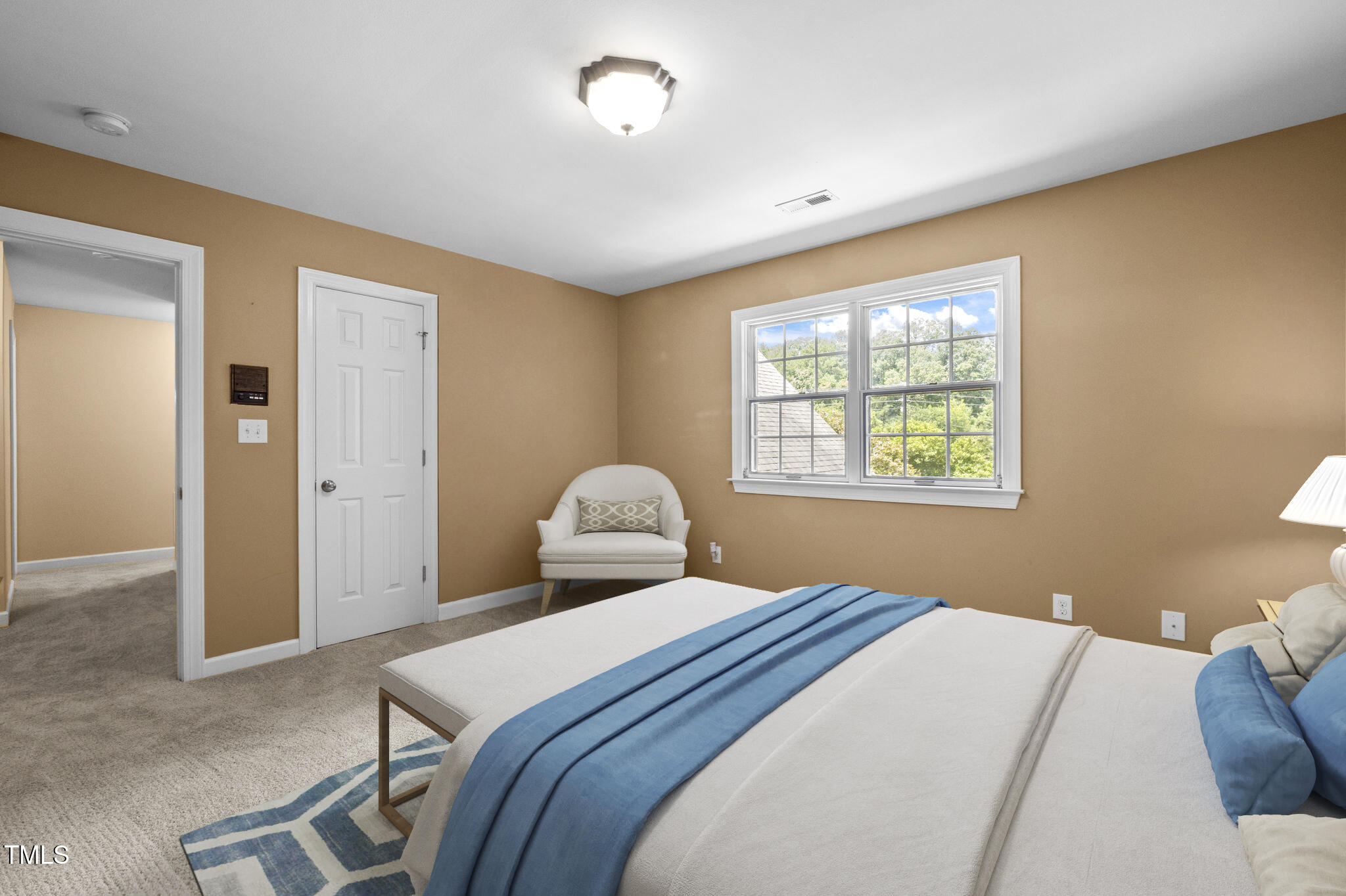 4811 New Sharon Church Road Hillsborough, NC 27278 - Photo 48 of 84 a bedroom with a bed and a window