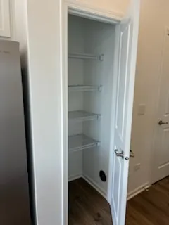 a view of a walk in closet