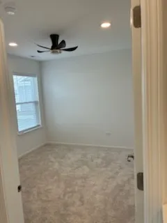 en empty room with windows