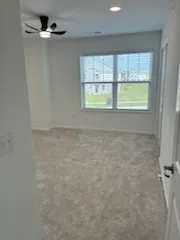 an empty room with a window