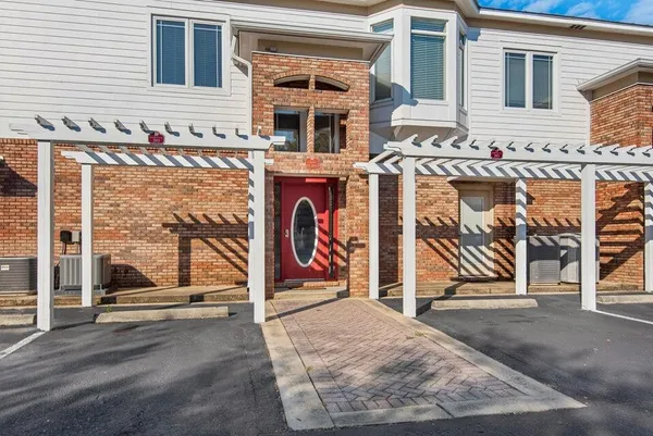 a view of a building with door