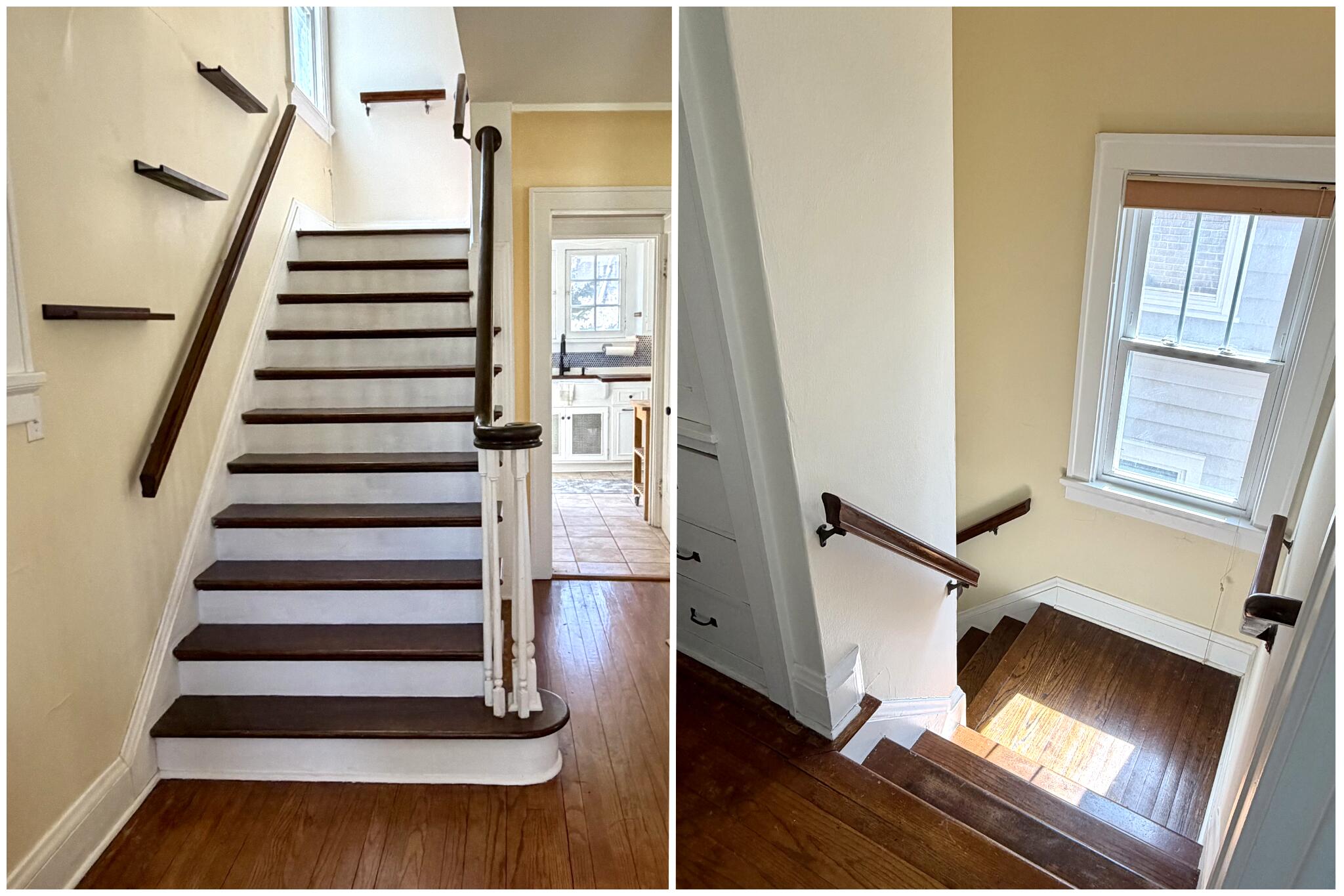 5671 North Bay Ridge Avenue Whitefish Bay, WI 53217 - Photo 14 of 39 Wide hardwood treads, natural light via window, L-shape provides privacy.