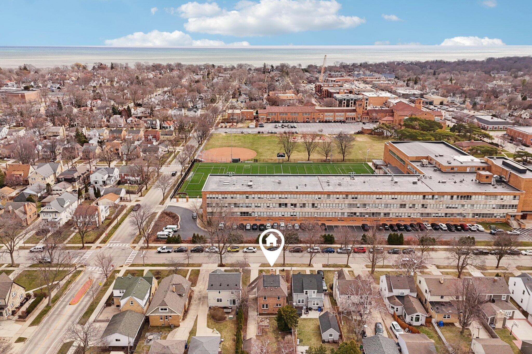 5671 North Bay Ridge Avenue Whitefish Bay, WI 53217 - Photo 33 of 39 Lake Michigan, Dominican HS, Saint Monica Church/School.