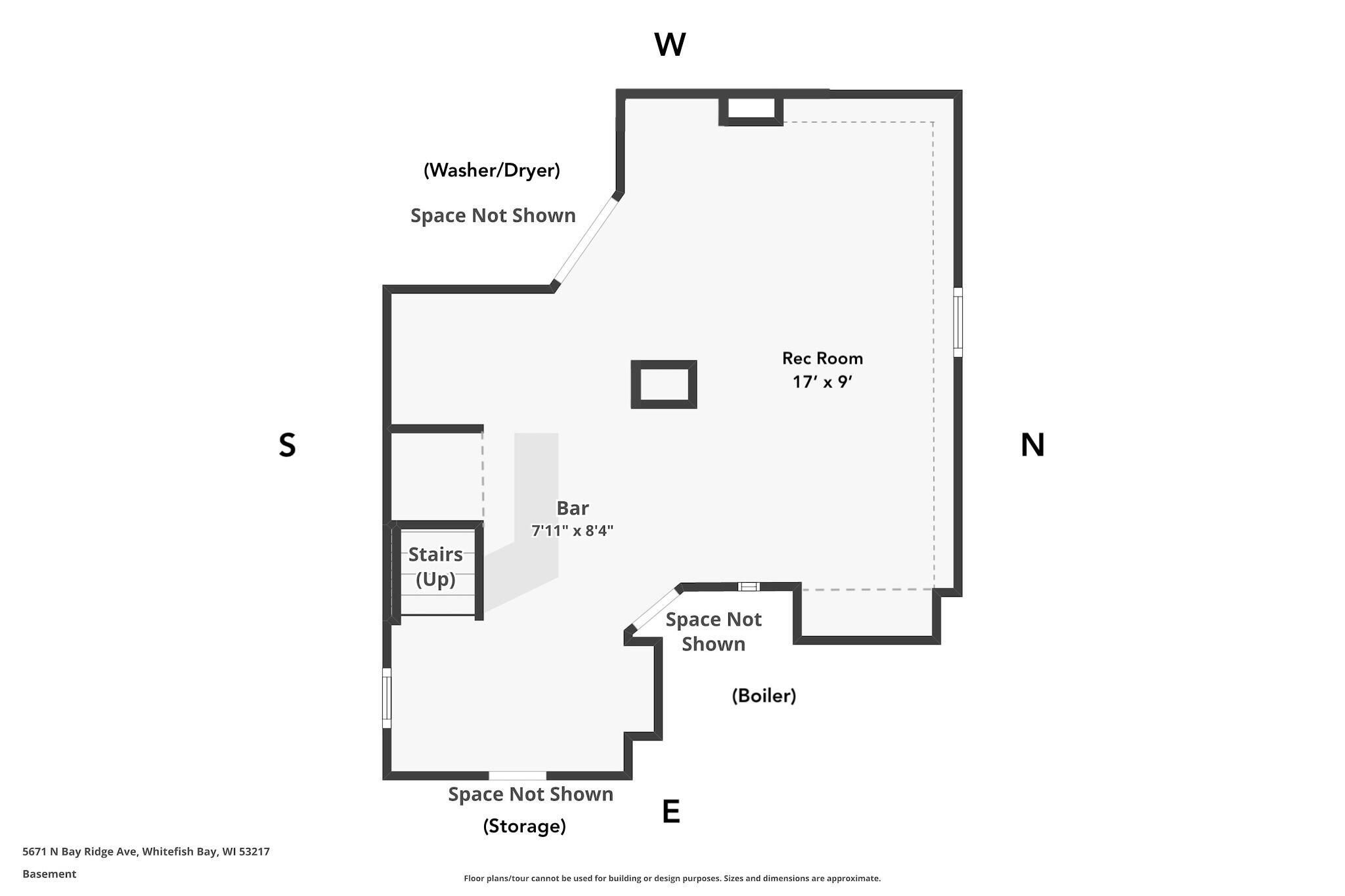 5671 North Bay Ridge Avenue Whitefish Bay, WI 53217 - Photo 37 of 39 Open rec room space is under living and dining rooms.