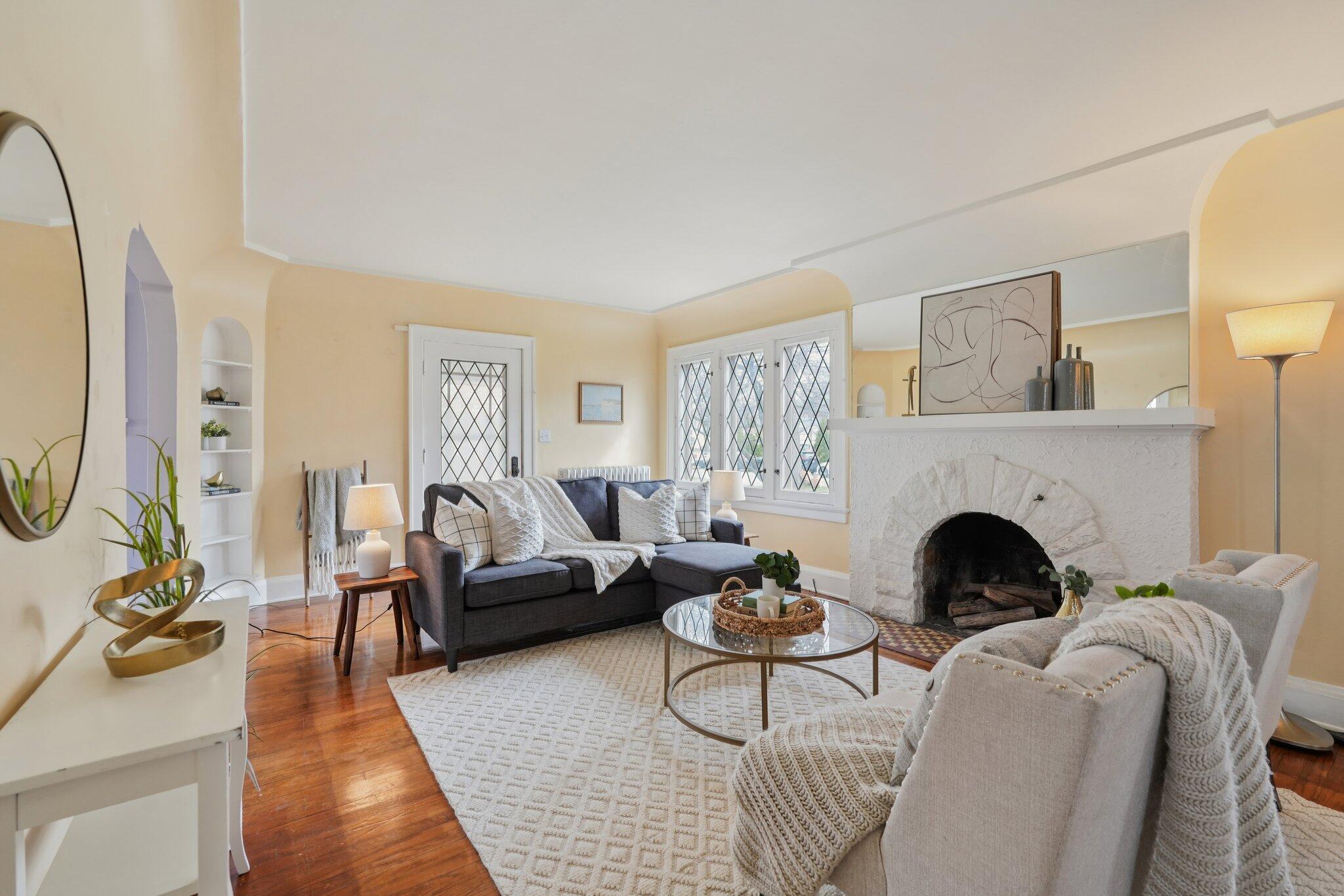 5671 North Bay Ridge Avenue Whitefish Bay, WI 53217 - Photo 6 of 39 Stone natural fireplace.