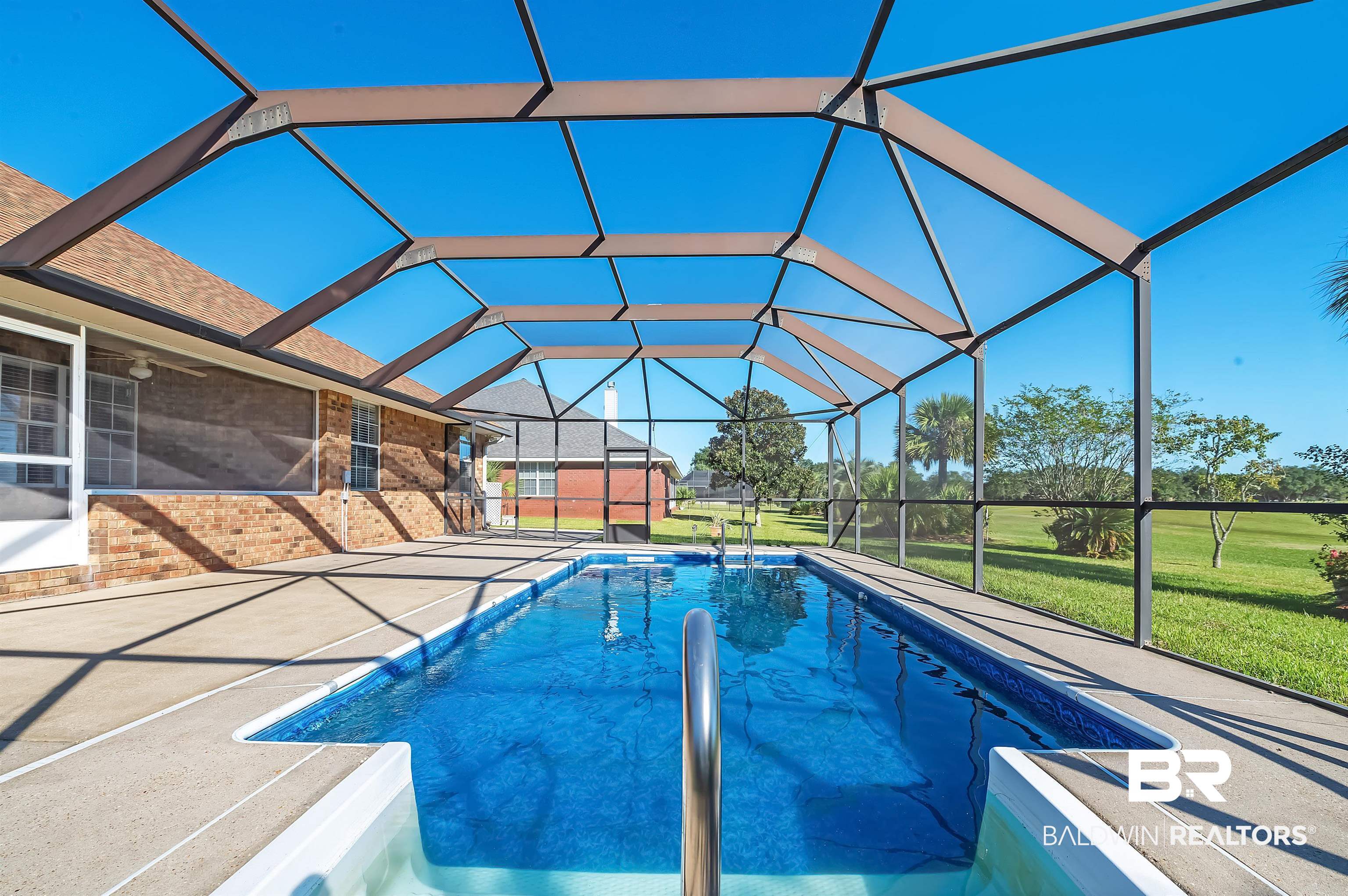 421 Collinwood Loop Foley, AL 36535 - Photo 14 of 62 View of pool with a yard, a patio, and a lanai