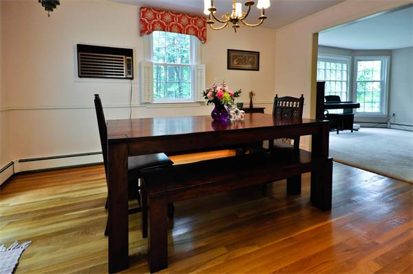 37 Oak Hill Road Wayland, MA 01778 - Photo 8 of 22 a view of a dining room with furniture window and wooden floor