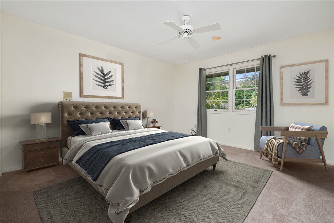 34 Hickory Way Clemson, SC 29631 - Photo 27 of 39 A quiet retreat, this bedroom offers ample natural light and plush carpeting.
