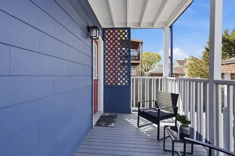 a house view with a seating space
