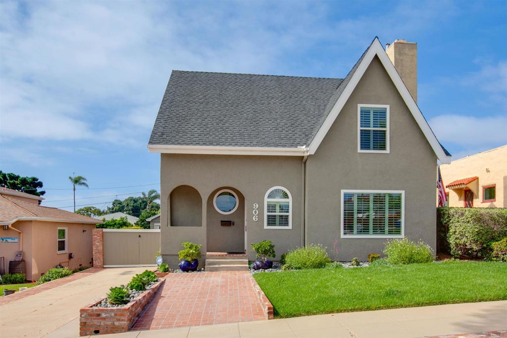 906 Leonard Avenue Oceanside, CA 92054 - Photo 2 of 53 a front view of a house with a yard and potted plants