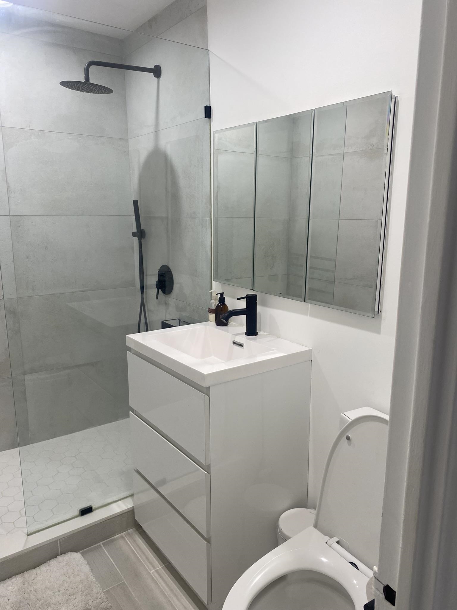 6010 Boulevard East West New York, NJ 07093 - Photo 15 of 27 a bathroom with a sink a toilet and shower