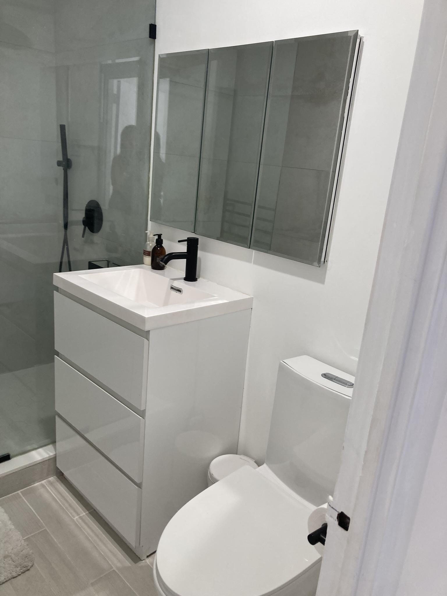 6010 Boulevard East West New York, NJ 07093 - Photo 21 of 27 a bathroom with a toilet sink and mirror