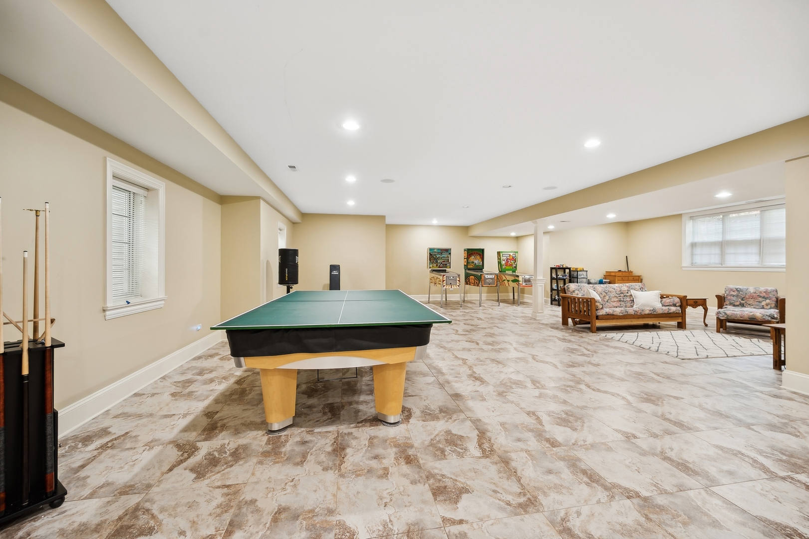 1622 Brandon Road Glenview, IL 60025 - Photo 22 of 31 a living room with furniture a table and kitchen view