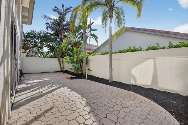 a view of a backyard