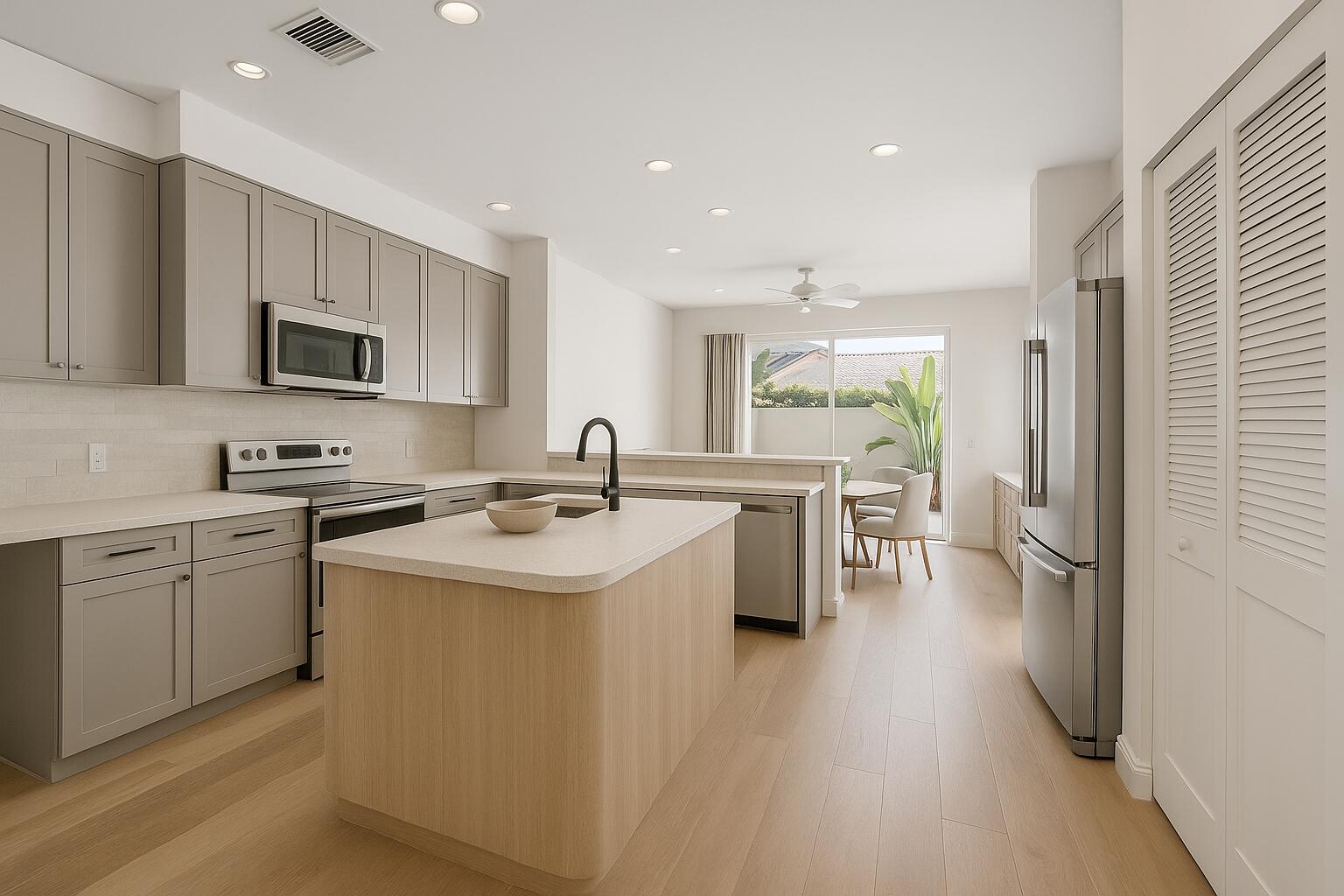 5309 Northwest 26th Circle Boca Raton, FL 33496 - Photo 3 of 37 a kitchen with a sink stove and cabinets