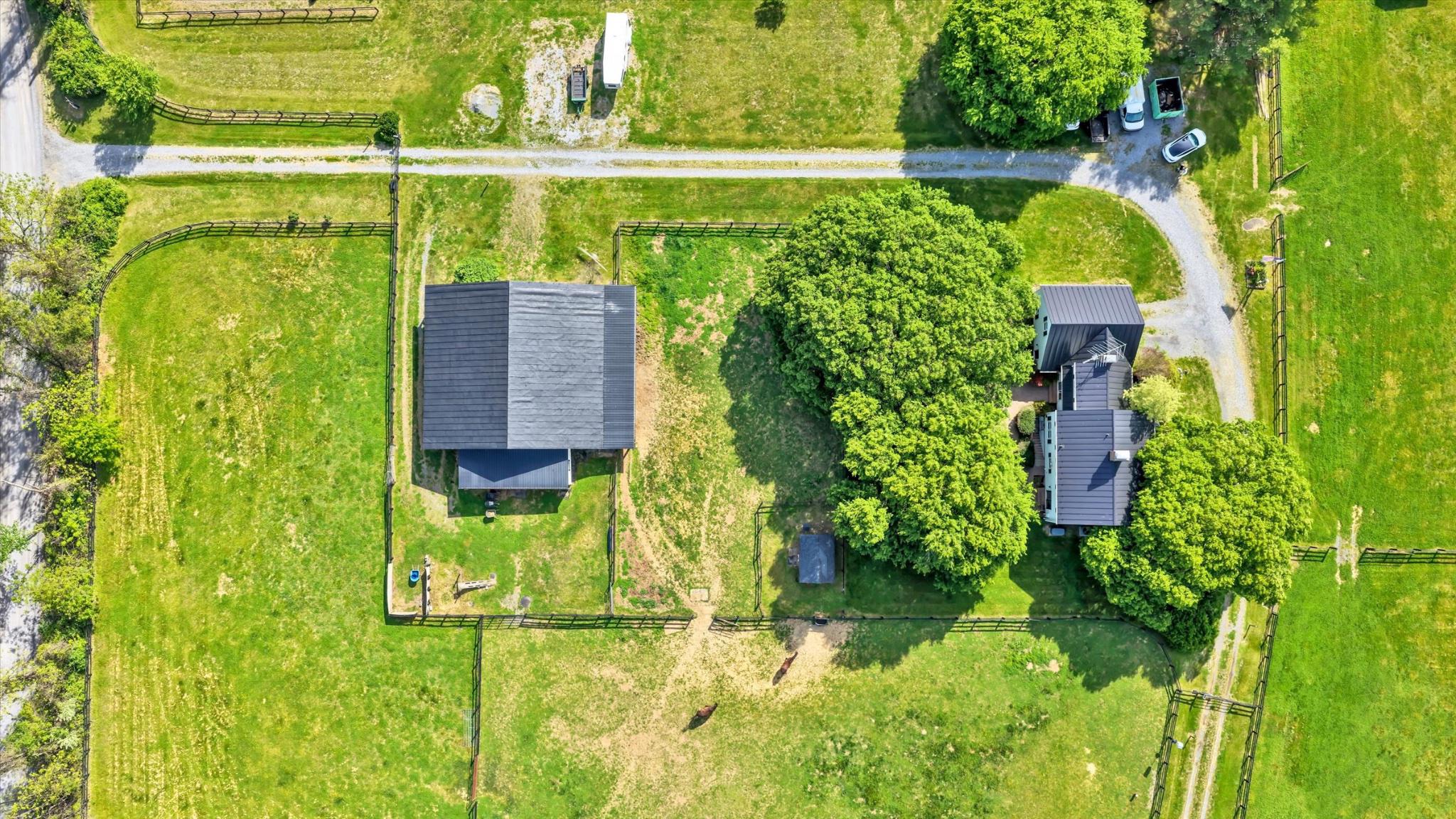 19255 Telegraph Springs Road Purcellville, VA 20132 - Photo 59 of 107 Aerial view of house and barn.