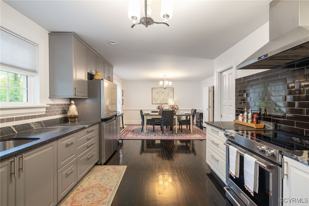 4 Westwick Road Henrico, VA 23238 - Photo 12 of 45 Hardwood, granite, stainless, tile backsplash, ran