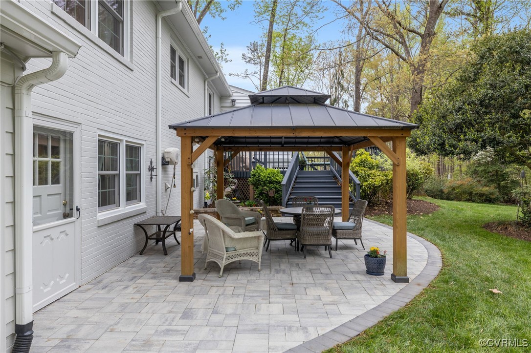 4 Westwick Road Henrico, VA 23238 - Photo 41 of 45 Stamped concrete, gazebo, deck