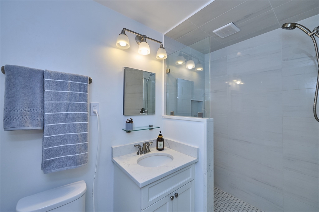 42 Troutbrook Road Dover, MA 02030 - Photo 26 of 36 a bathroom with a sink a toilet a mirror and shower