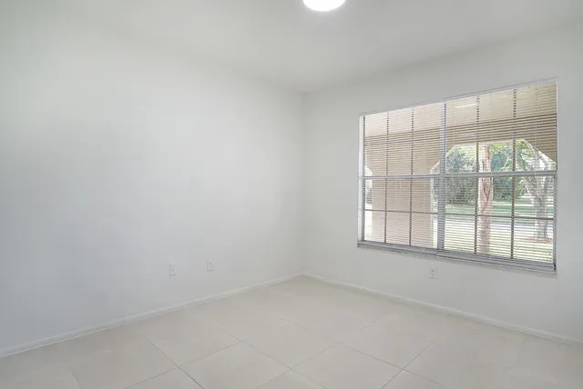an empty room with a window
