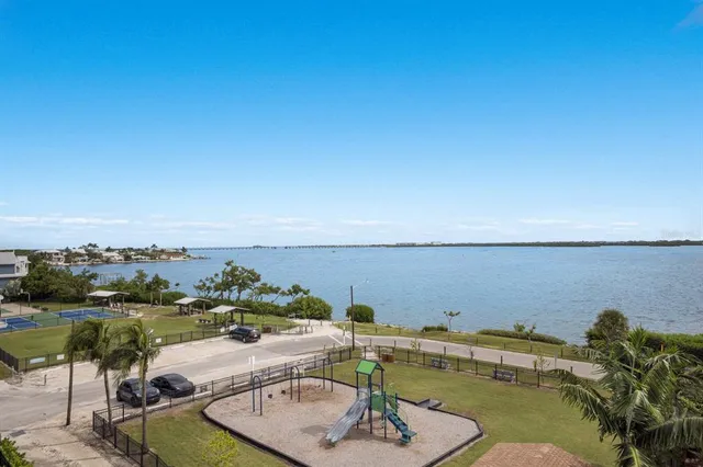 a view of lake from balcony