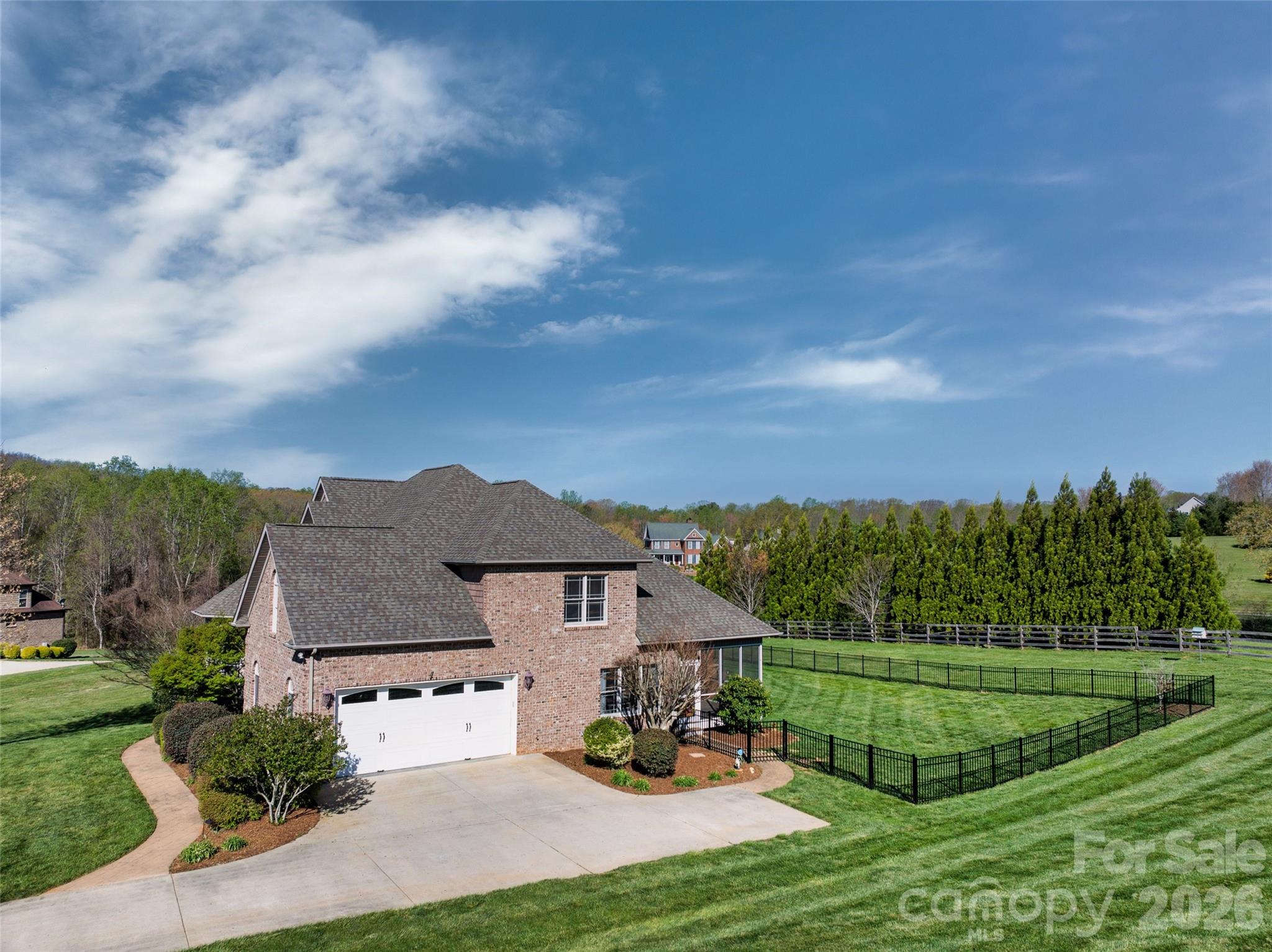 5873 Bakers Point Hickory, NC 28602 - Photo 39 of 48 an aerial view of a house with a garden