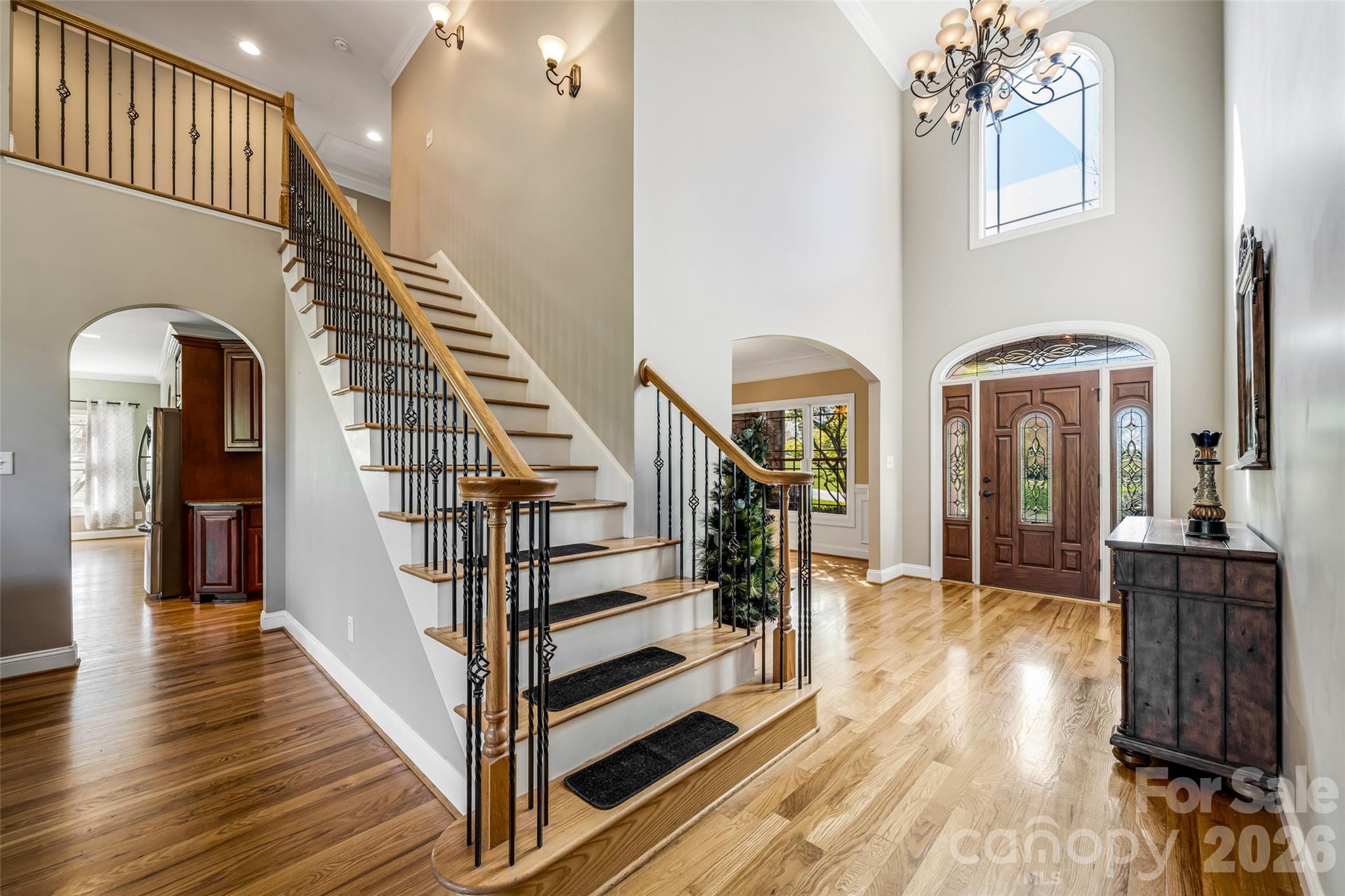 5873 Bakers Point Hickory, NC 28602 - Photo 4 of 48 a view of entryway and hall with wooden floor