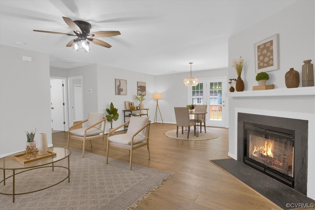 2020 Lone Ridge Drive Powhatan, VA 23139 - Photo 3 of 48 a living room with furniture and a fireplace