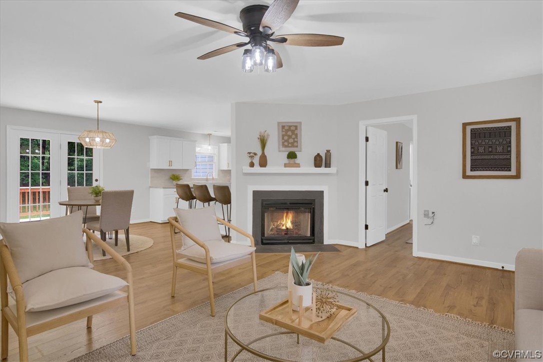 2020 Lone Ridge Drive Powhatan, VA 23139 - Photo 8 of 48 a living room with furniture and a fireplace